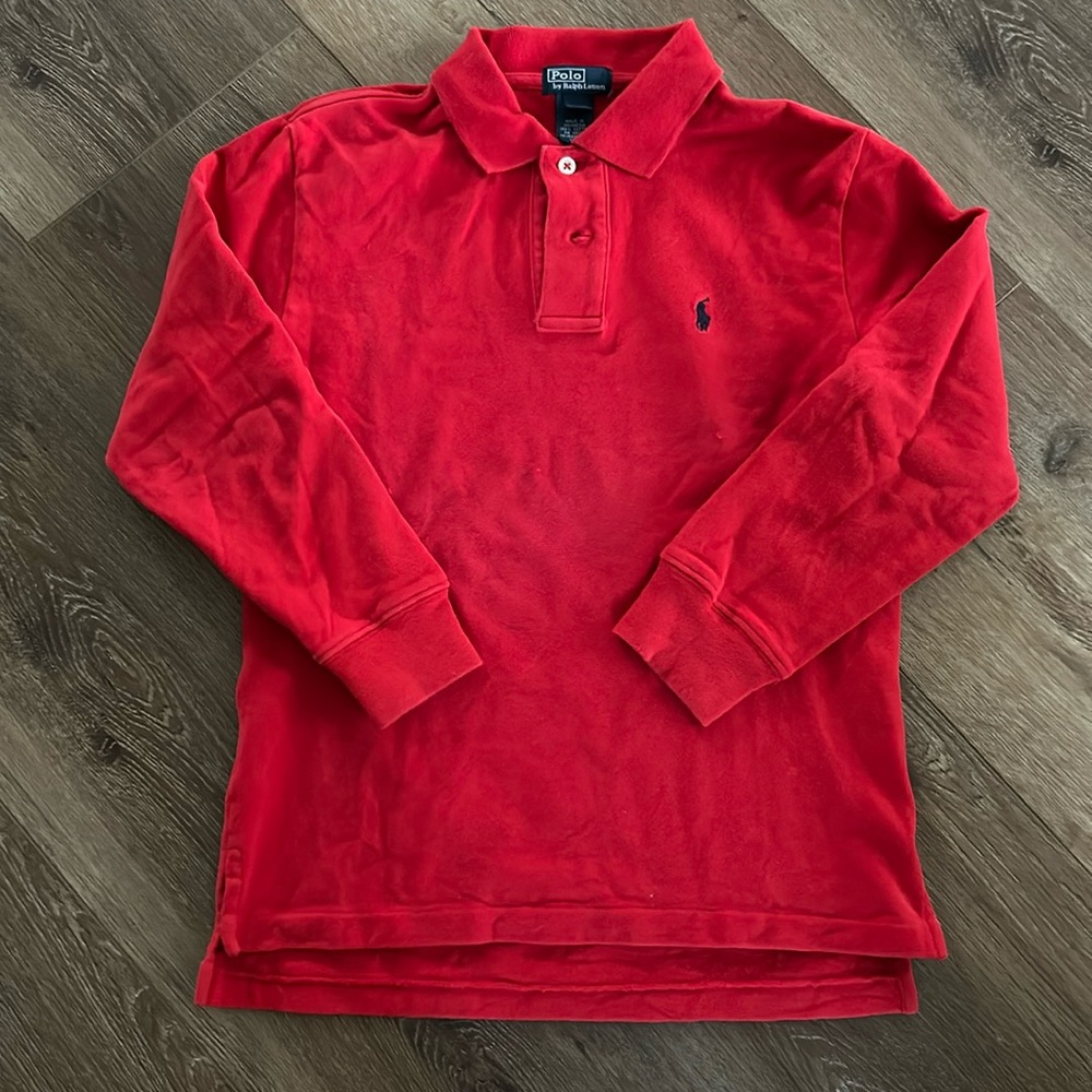 Boys polo long sleeve shirt